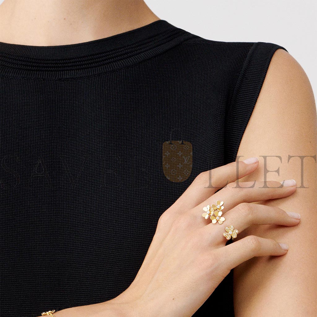 VAN CLEEF ARPELS FRIVOLE BETWEEN THE FINGER RING - YELLOW GOLD, DIAMOND VCARP3W500 VAN CLEEF ARPELS FRIVOLE BETWEEN THE FINGER RING - YELLOW GOLD, DIAMOND VCARP3W500